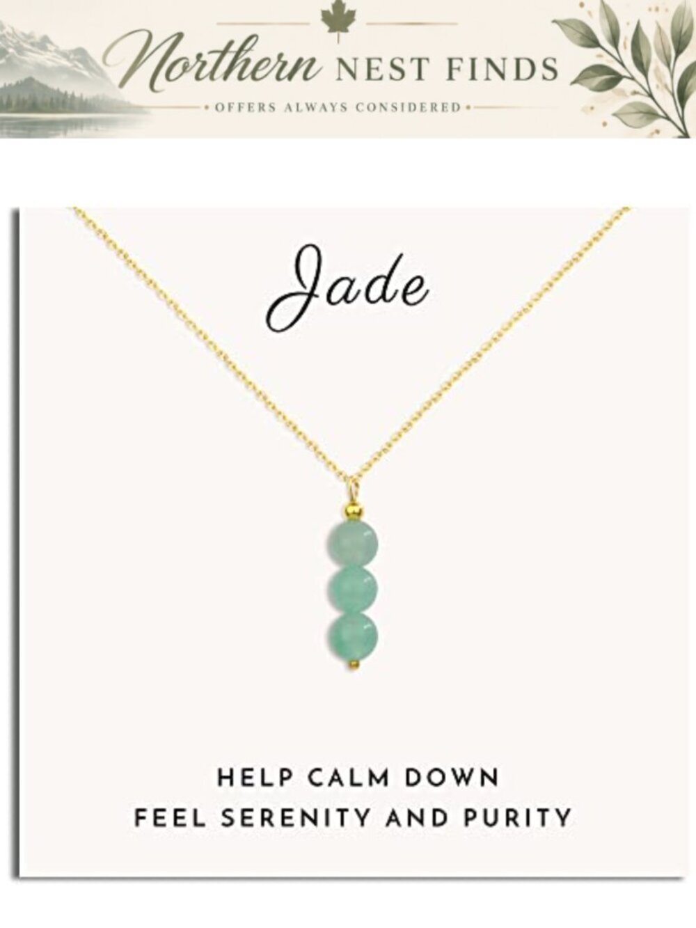 14k Gold Plated Gemstone Bead Necklace Adjustable Healing Crystal 17in+2in